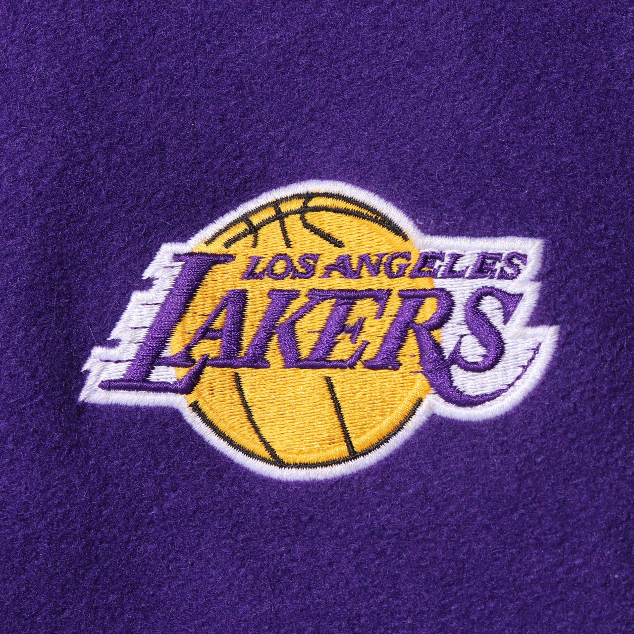 希少 レイカーズ 2XL NIKE 総刺繍 スタジャン レザージャケット ナイキ