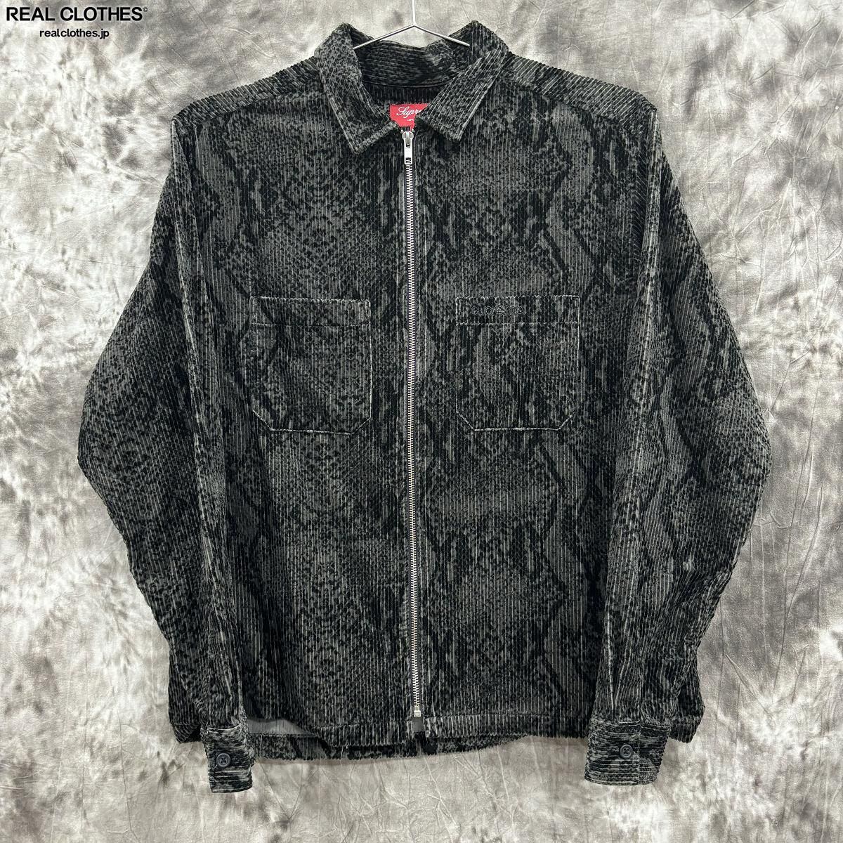 シュプリーム Snakeskin Corduroy Camp Cap 黒｜ファッション