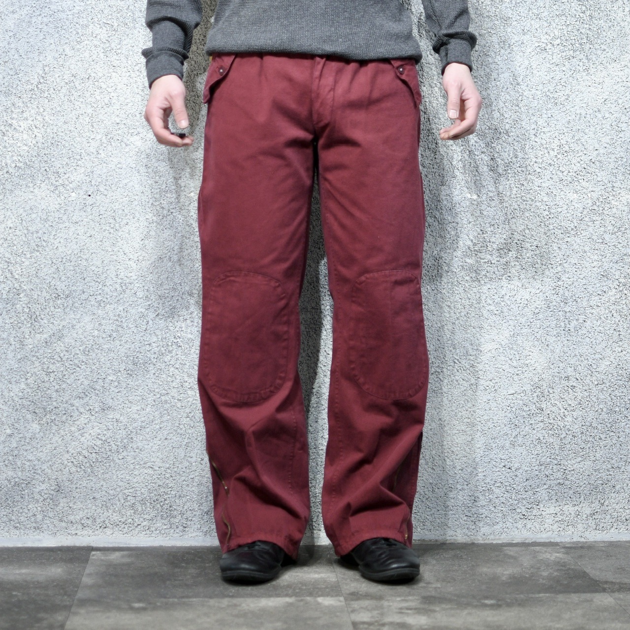 Italian army combat pants type burgundy