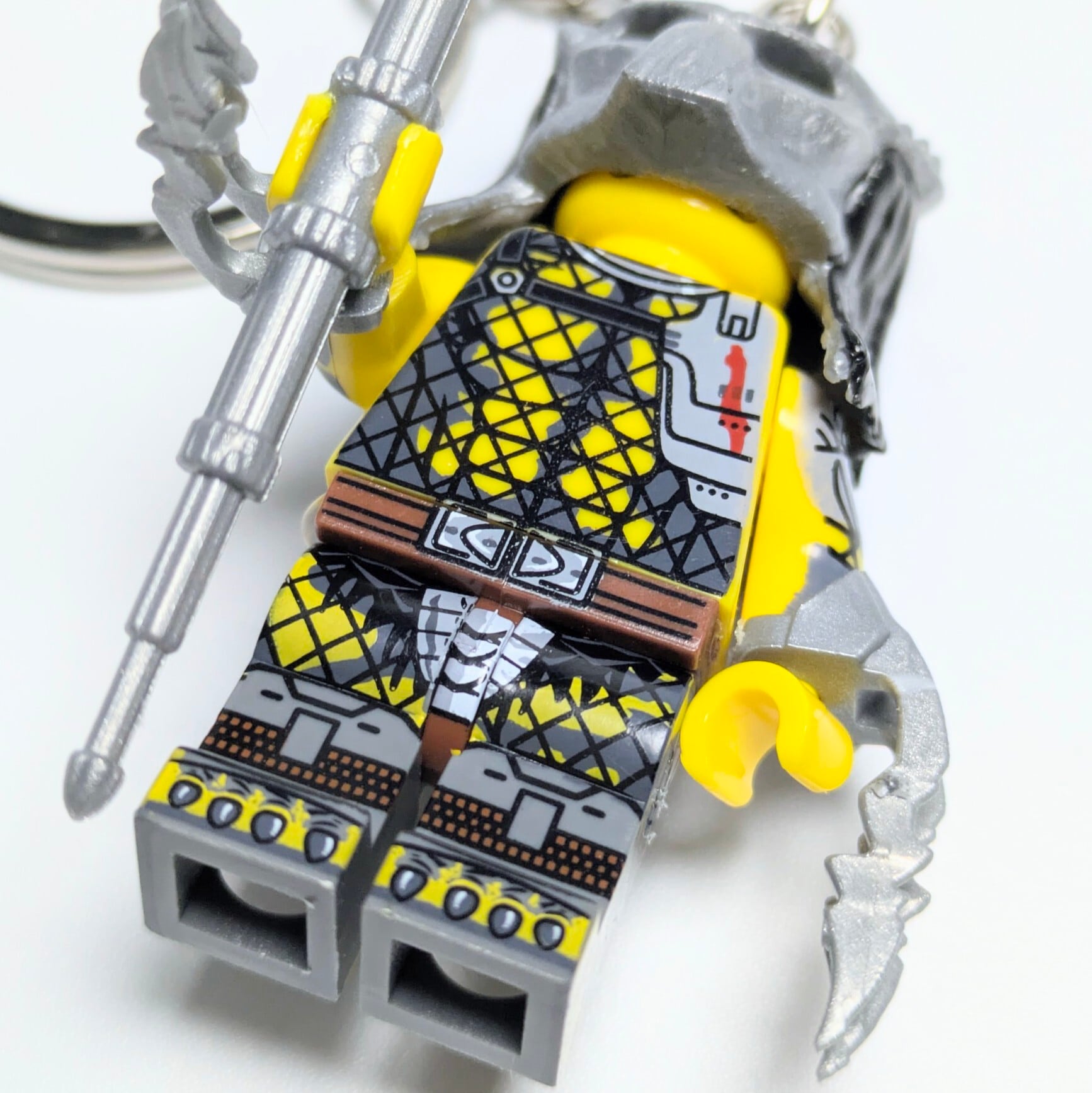 ★ブロックフィギュアキーホルダー★【 PREDATOR2 / AVP ( エイリアンvsプレデター )】 Predator Warrior ( プレデター・ウォリアー )　〚アメリカン雑貨 アメトイ〛