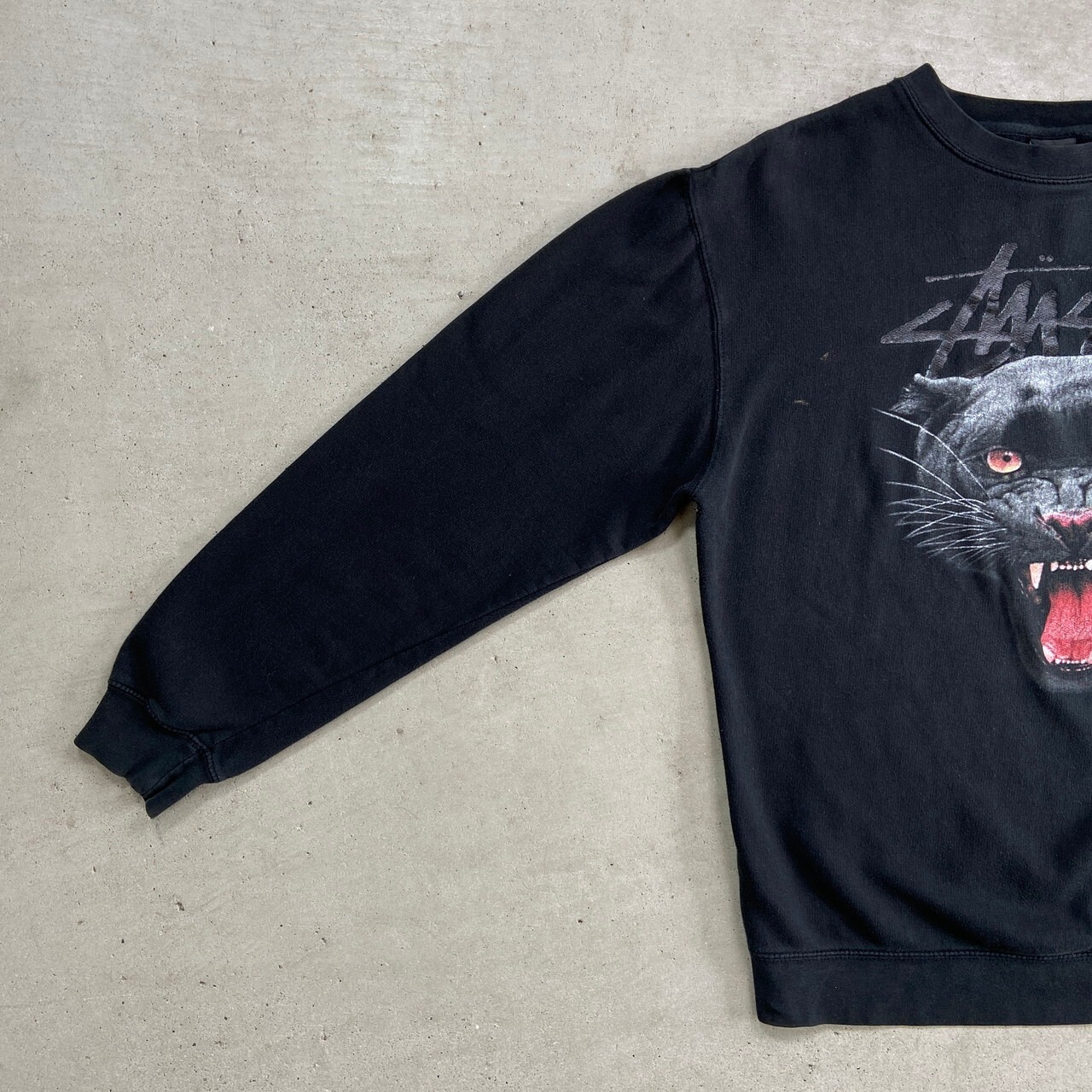 Stussy ステューシー ブラックパンサー ビッグロゴプリント スウェット 