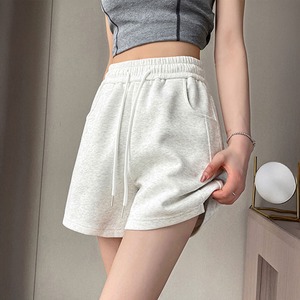 スウェット ショートパンツ レディース 韓国 春夏秋 ルームウェア スポーツ 大人 カジュアル ゆったり おしゃれ ジム ダンス 体型カバー ハイウエスト リラックス ウエストゴム 大人可愛い 大人女子