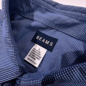 90s OLD BEAMS オールド ビームス チェック柄 長袖シャツ サイズ L /ブルー/メンズ/ビンテージ