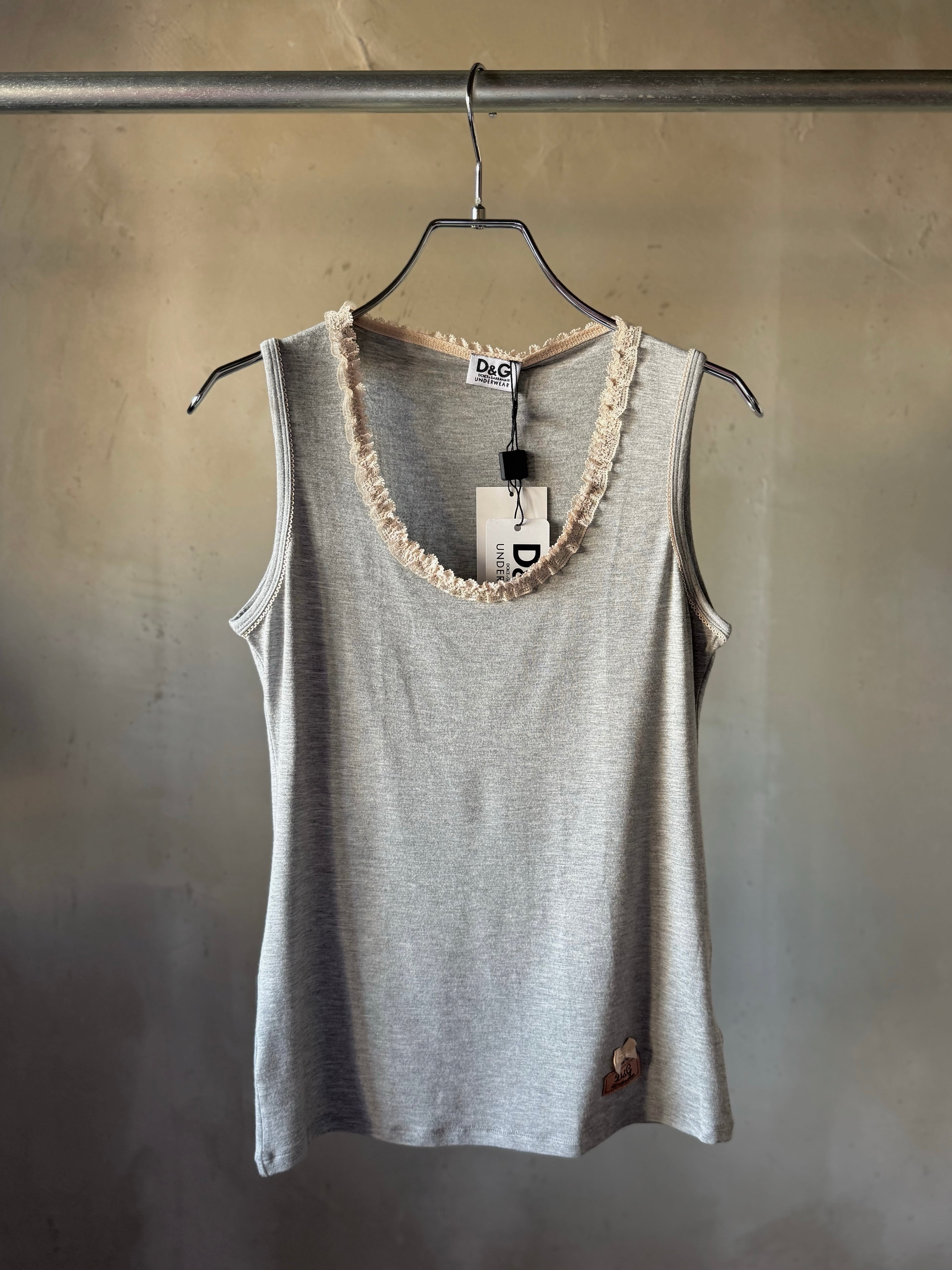 Dolce & Gabbana point ribbon lace sleeveless(dead stock)