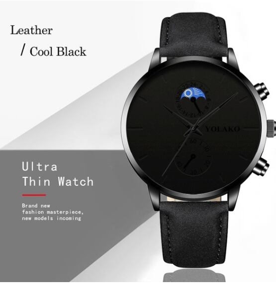 腕時計 黒 ビジネス腕時計 アナログ クォーツ腕時計 スポーツ ステンレス鋼時計