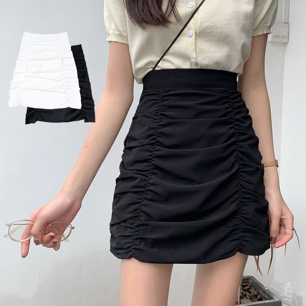 【日本倉庫即納】 ミニスカート レディース シャーリング