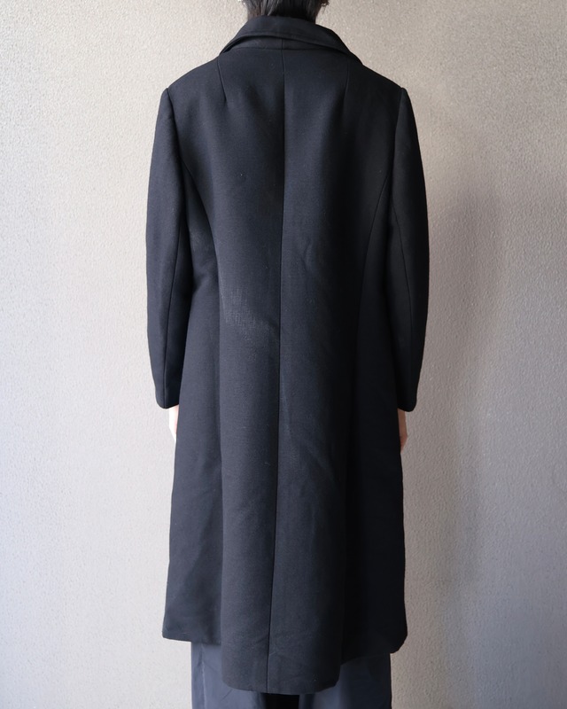 Round collar double-breasted coat