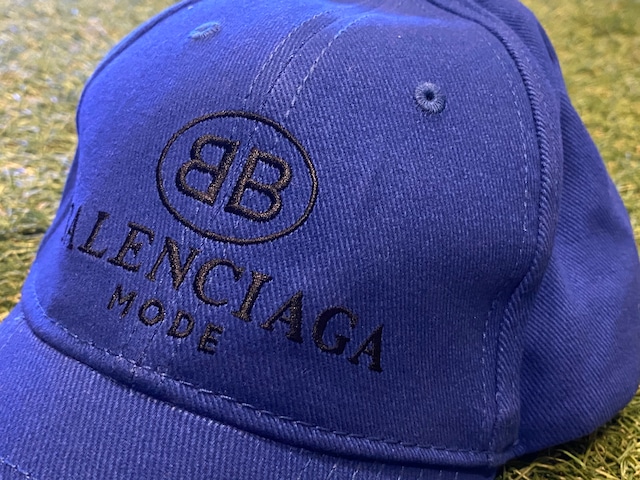 BALENCIAGA BB LOGO MODE CAP BLUE L 59cm 125IC2614