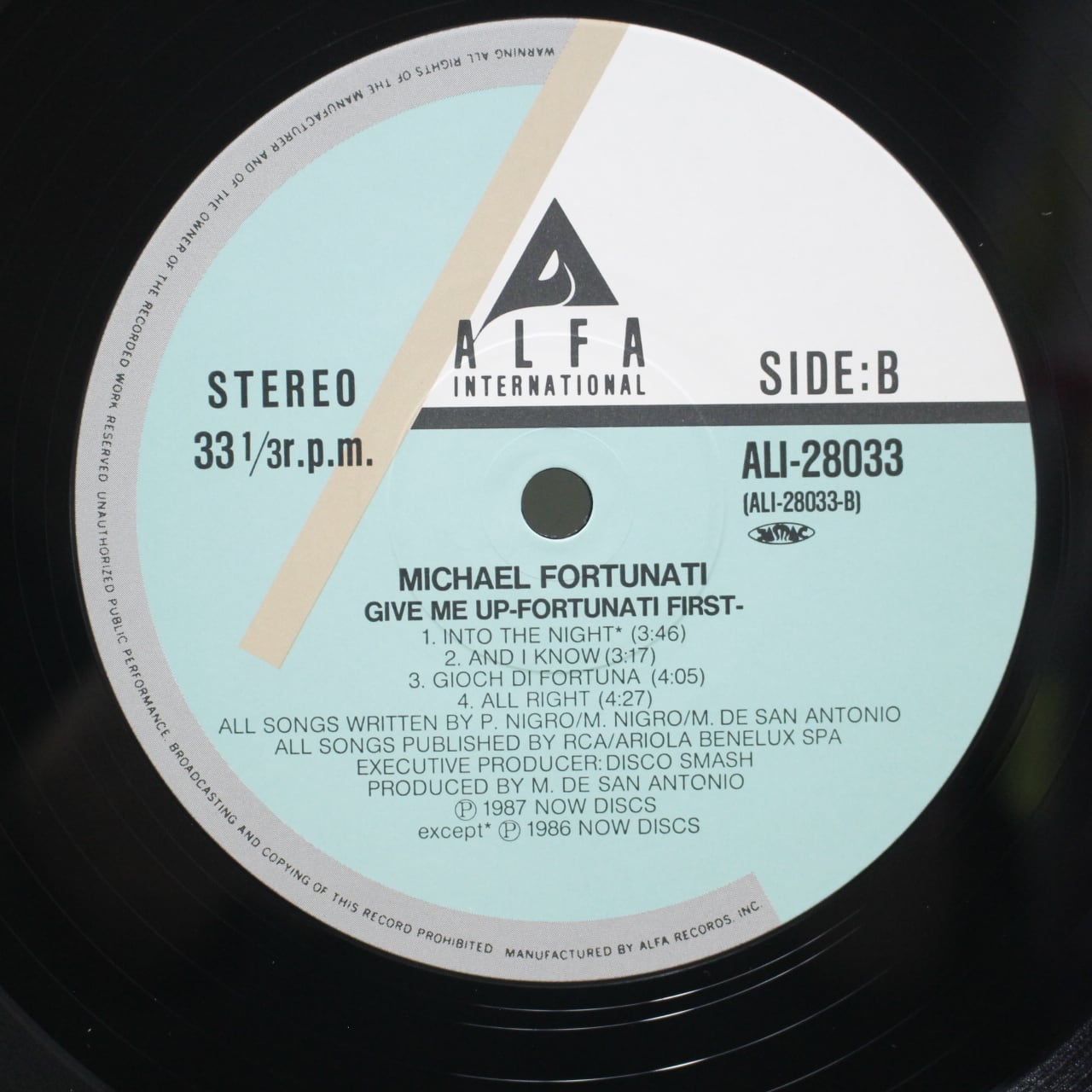 Michael Fortunati / Give Me Up [ALI-28033] - 画像4