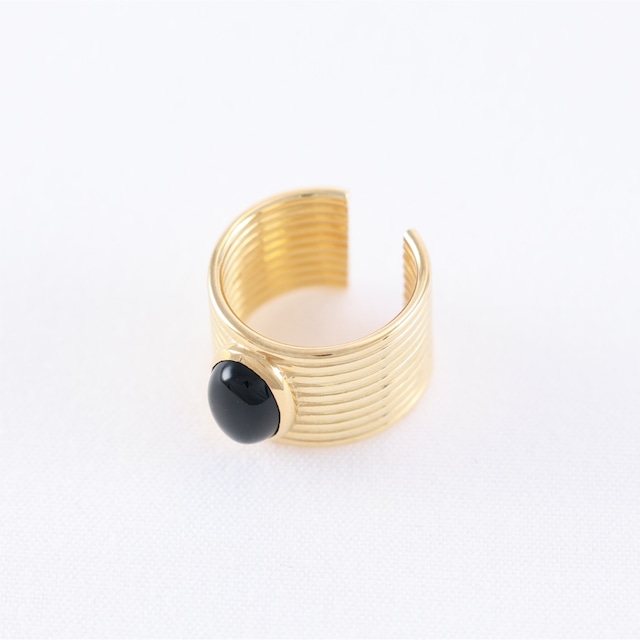 OVAL NAIL RING -ONIX-