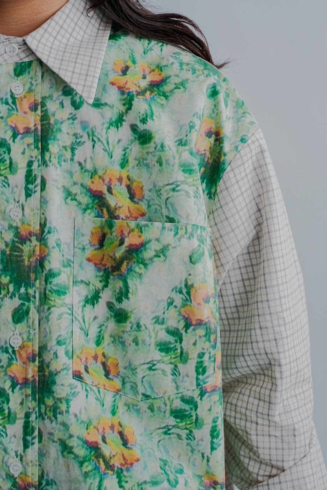 Meryll Rogge】COMBO CLASSIC SHIRT W/ FORMAL COLLAR | puzzle