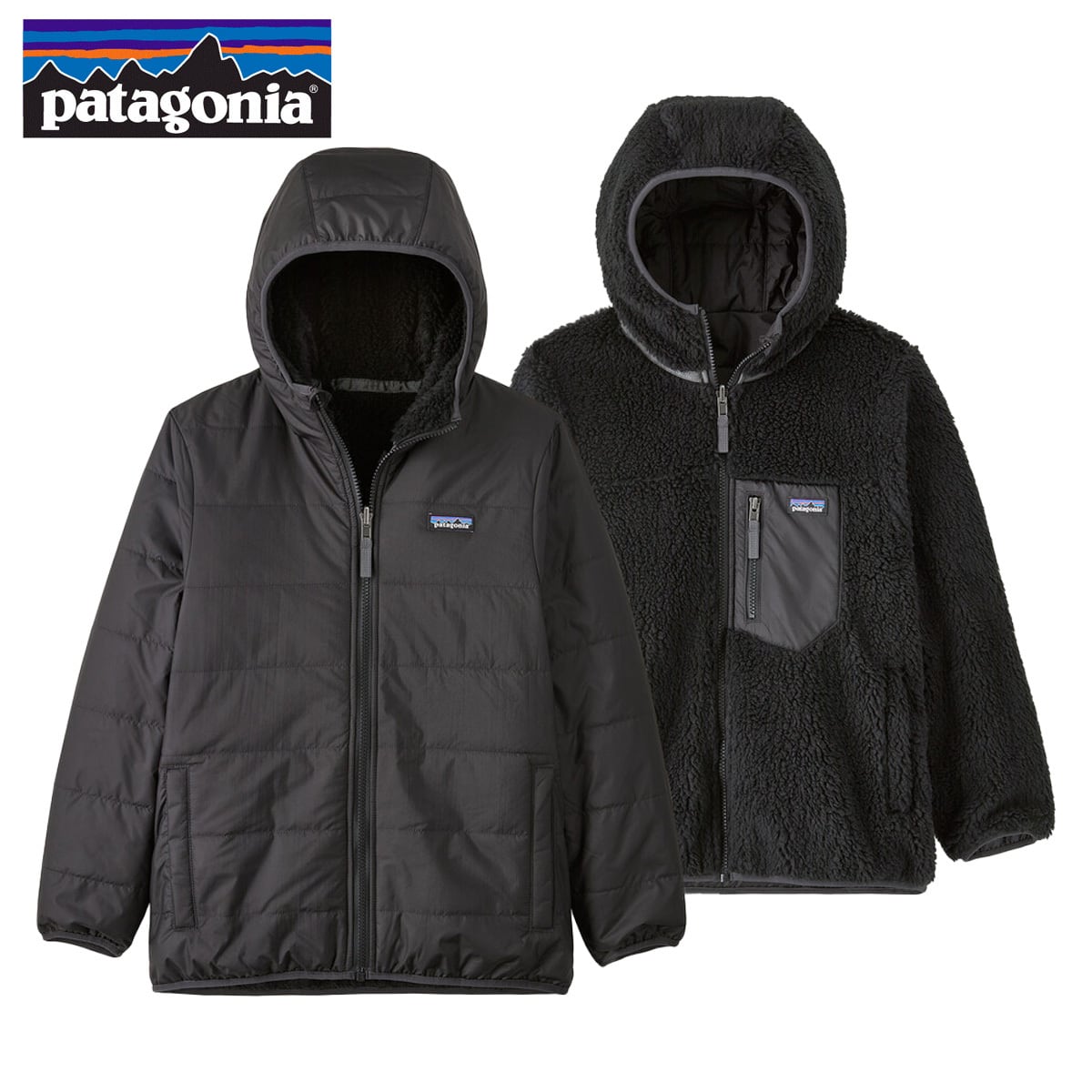 Patagonia キッズ リバーシブル レディ フレディ フーディ XXL 2WAY