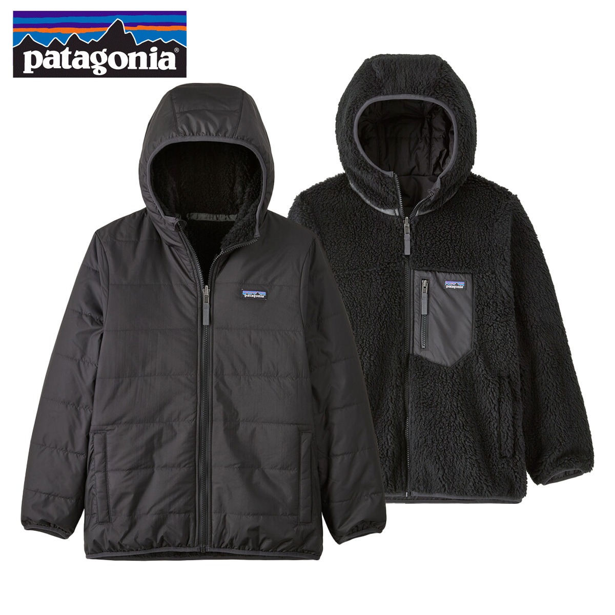 Patagonia キッズ リバーシブル レディ フレディ フーディ XXL 2WAY 
