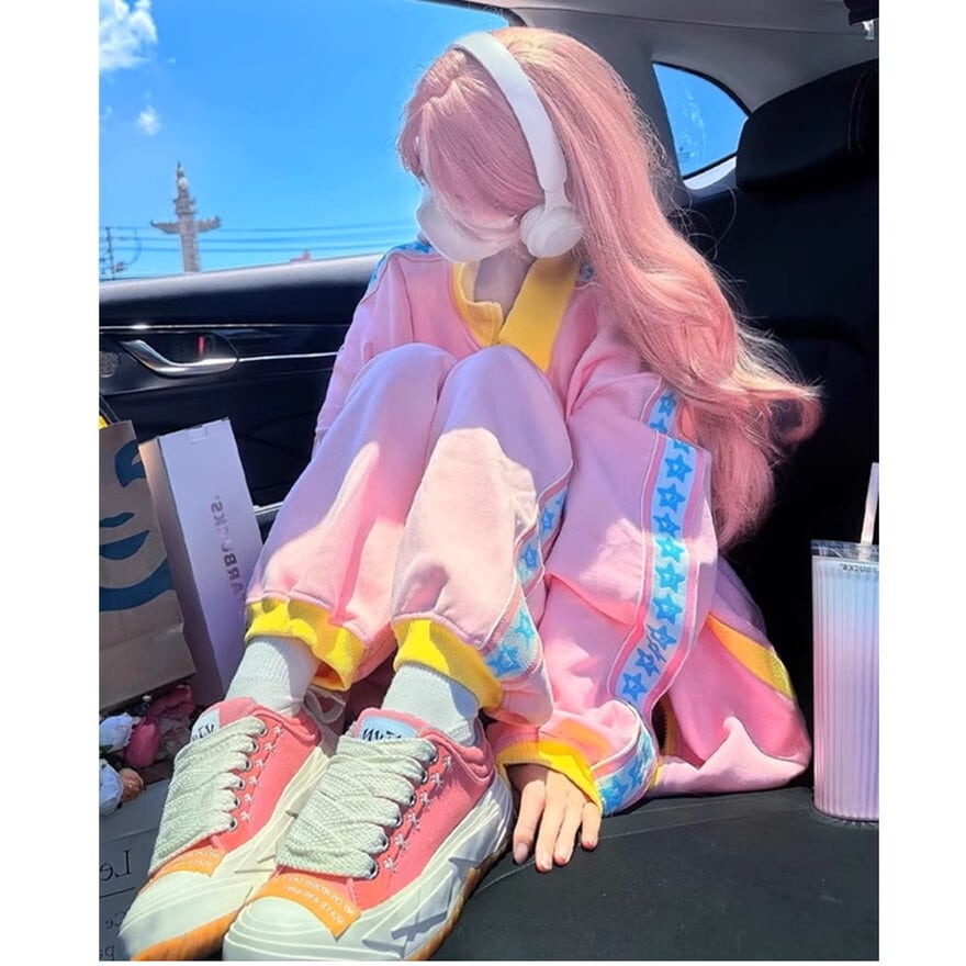 サブカル 服 地雷系 通販 ゆめかわ セットアップ ジャージ ゆるかわ