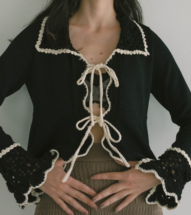 Crochet edging CD・C/#black