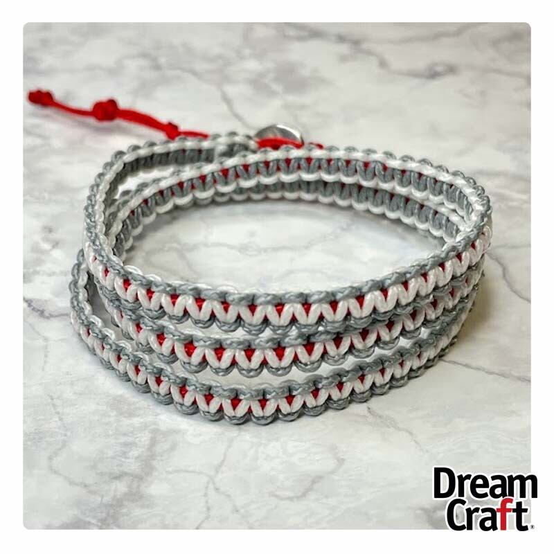 フラワークロス&スター三連 ラップブレス フラワークロス&スター 三連ラップブレス