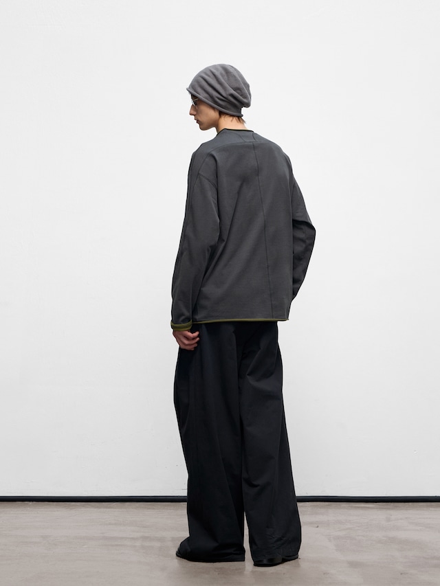 DECESOLO 25AW ダブルカラー センターヘム ロングスリーブ