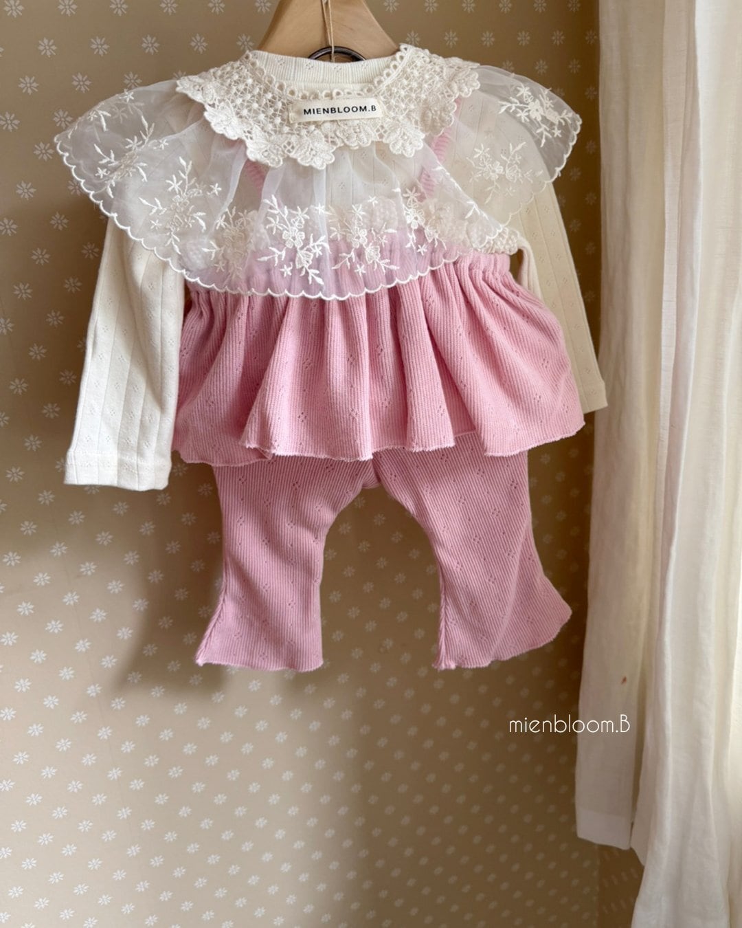 送料無料【予約】/ kids ハートレースTシャツ / mienbloom