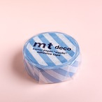 mt DECO マスキングテープ「ストライプ・グレイッシュスカイ」