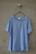 Blue gingham check top