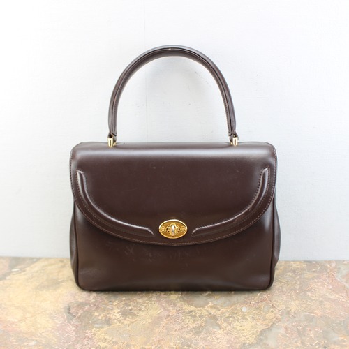 .OLD GUCCI TURN LOCK LEATHER HAND BAG MADE IN ITALY/オールドグッチターンロックレザーハンドバッグ2000000066219