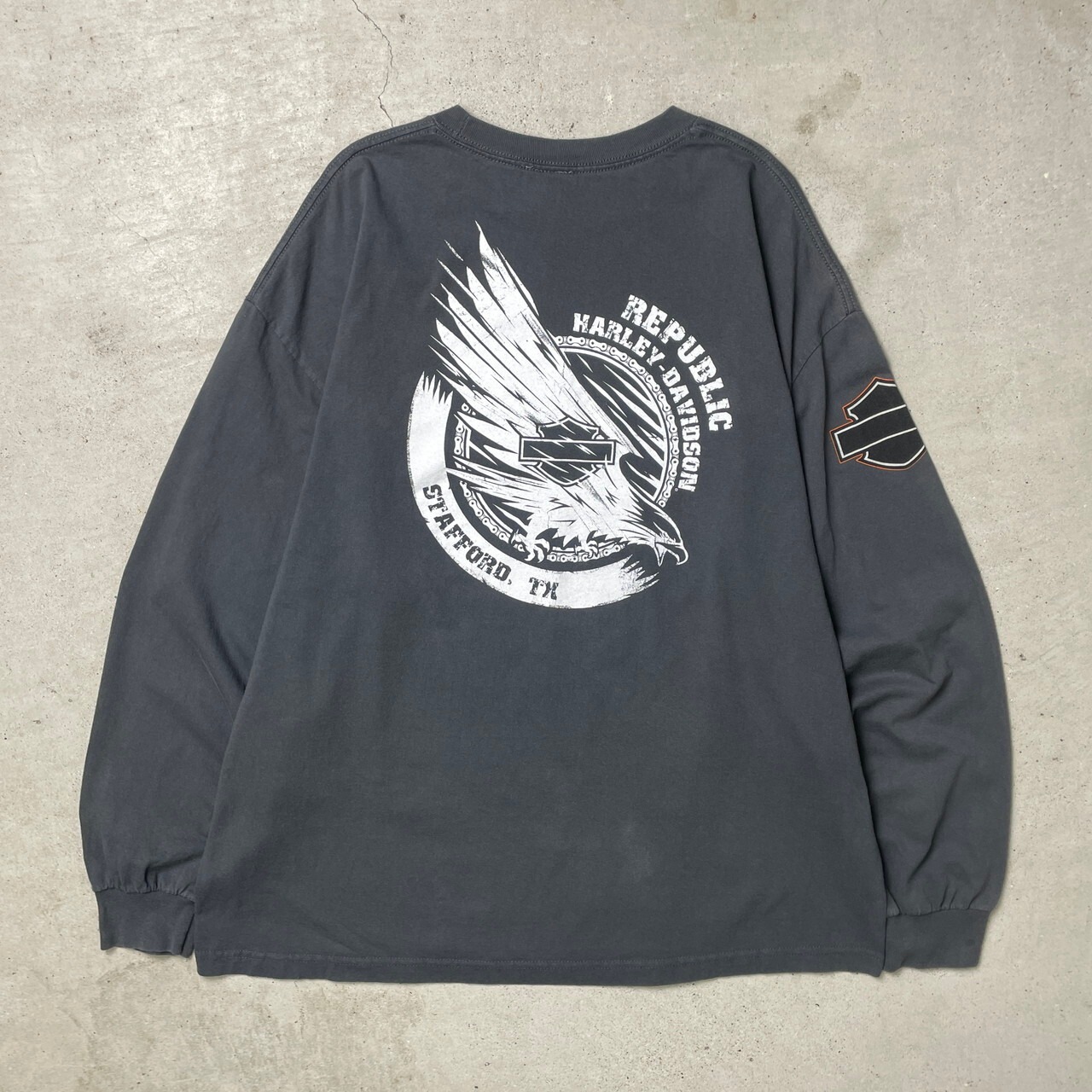 Harley-Davidson ハーレーダビッドソン 両面プリント ロングTシャツ 