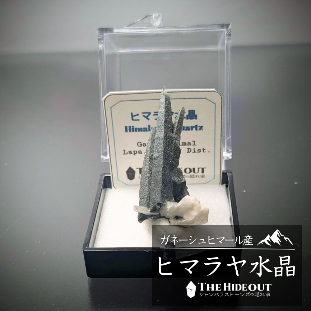 ヒマラヤ水晶オールドストック原石標本031 オクラっぽさ100%なクローライト水晶クラスター
