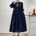 2色/フロント刺繍ギャザーワンピース ・12121