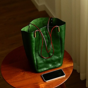 cowhide leather bucket shoulder bag(2color)<b3225>