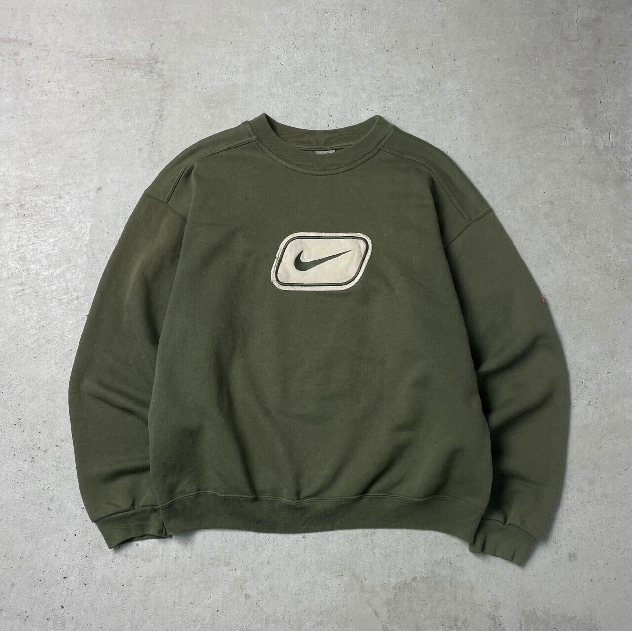 00年代 NIKE ナイキ スウェットシャツ スウォッシュ ロゴワッペン 
