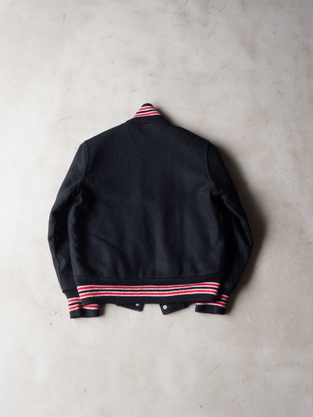 "HOLLOWAY" '80s vintage Wool stadium jumper