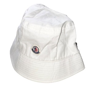 MONCLER white cotton bucket hat