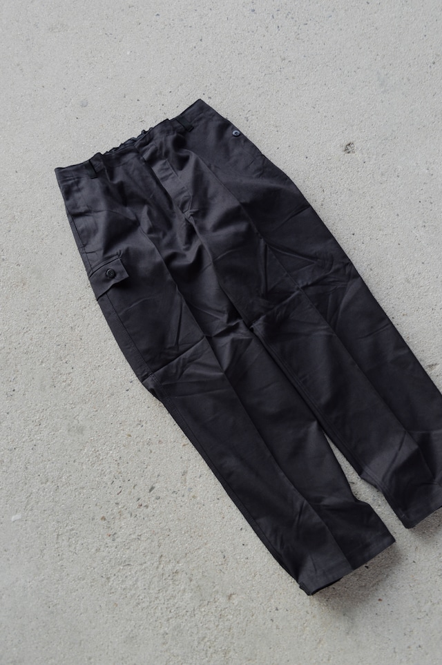 East German Army 80s Custom Dyed Black Dead Stock Fade Black Work Trouser 東ドイツ軍 1980年代 ワークトラウザー