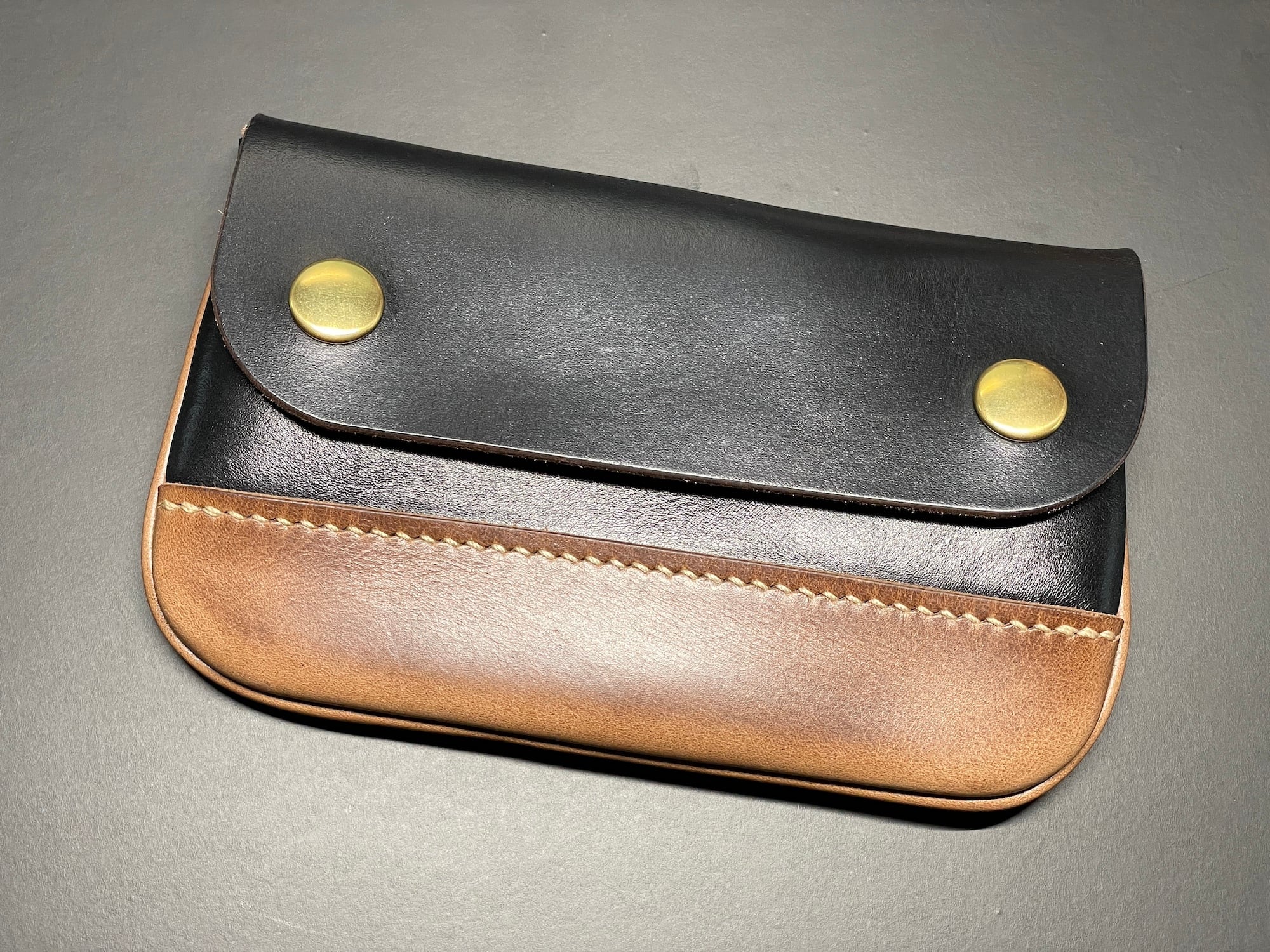 まさ　ミドルタイプ　クロムエクセル　茶芯 ミドルトラッカーウォレット MTW-01【クロムエクセル / 茶芯ブラック