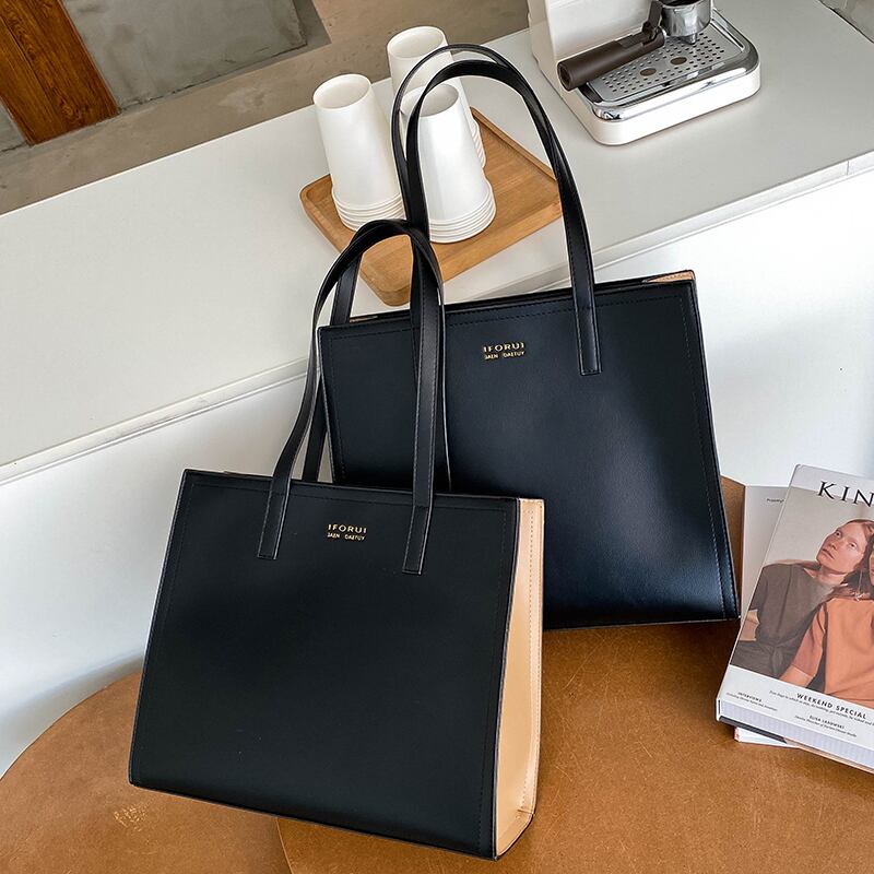 シンプルな大容量バッグハンドバッグ2020人気の新しい流行のファッションワンショルダーハンドバッグネットレッド雰囲気トートバッグ Tiancai_Wing_Bag50433364224