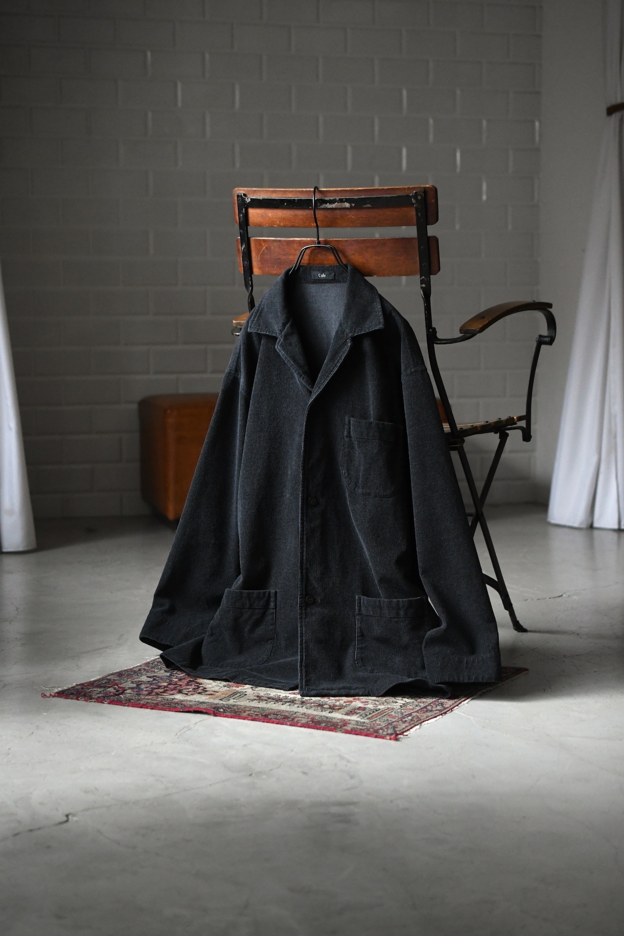 Cale / Stone Washed Corduroy Jacket (Charcoal)