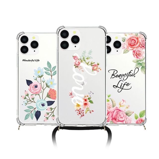Iphone13 13pro Mini Promax ストラップ 耐衝撃 透明 クリアケース ショルダー シンプル スタイリッシュ 斜め掛け スマホケース 花柄 フラワー 英字 メッセージ レター レタリング Sti 353 P0000dyj Hanholic Jp Iphoneケース スマホアクセサリー 輸入雑貨