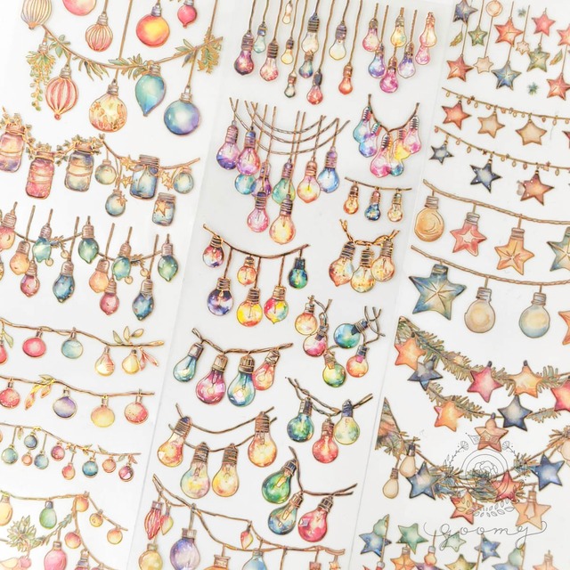 【再入荷】3枚入りシールシート TWINKLING STARS <S837>