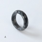 【10号】ブラックのキラメキがカッコいい！黒翡翠甲丸リング black facetcut ring A貨翡翠 jd_rg1079