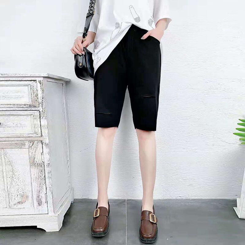 サマードレス ハイウェストウェストスリムストレッチソリッド カラーパンツ ストリート エラスティック 伸縮 大きめサイズ 夏物 ソリッドカラー ミックスインファッション89846136883