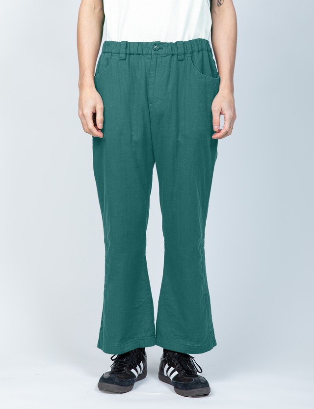W Gauze Peace Pants -Green-