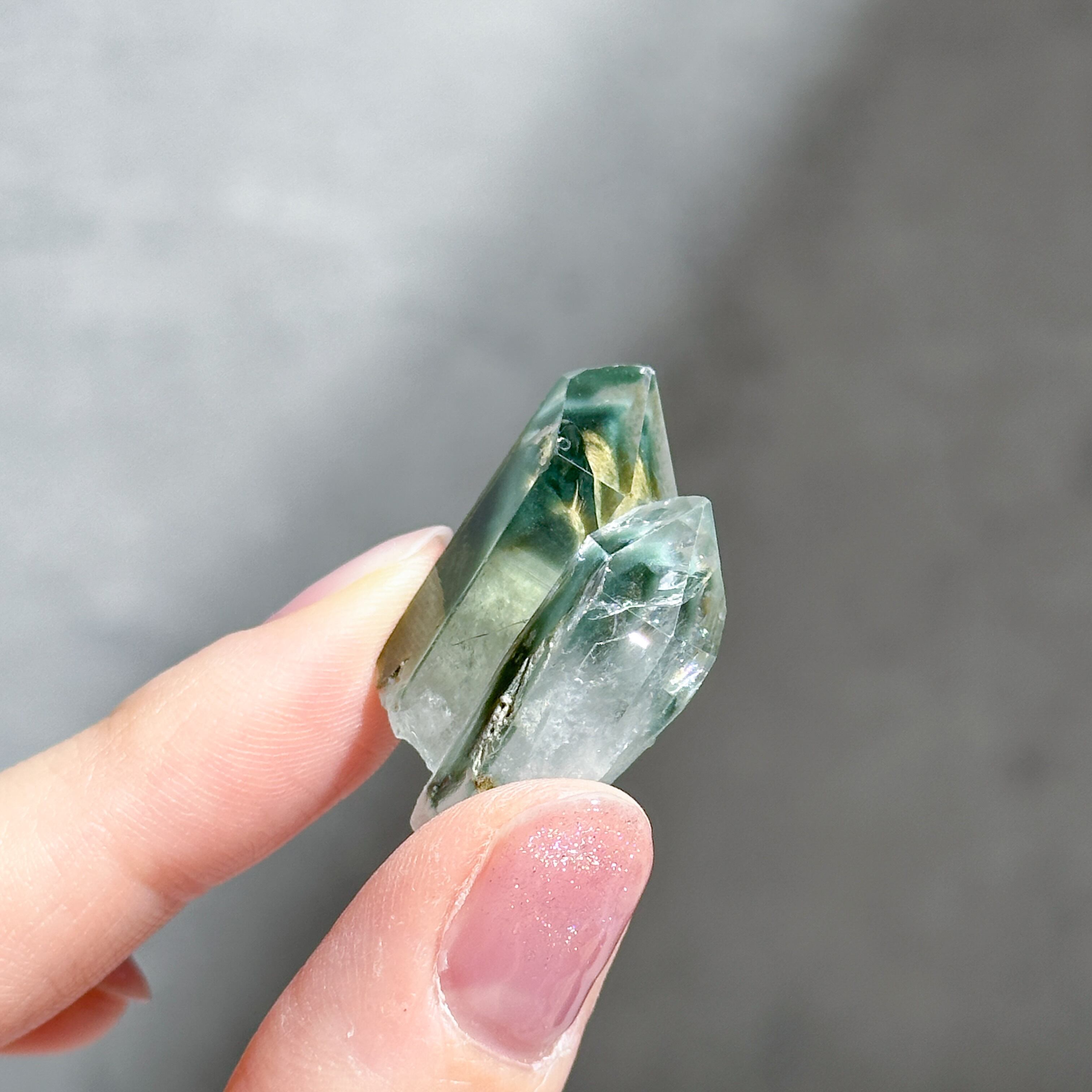 コロンビアン産クローライトインクォーツ02◇ Chlorite in Quartz From