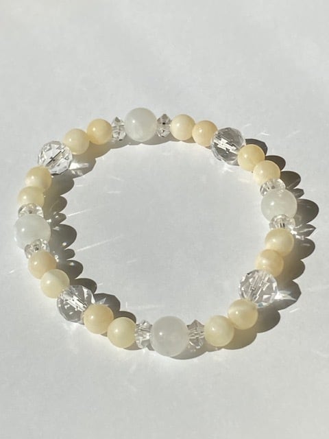 高品質ムーンストーンブレスレット内径16センチ8ミリ玉