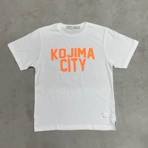 KOJIMA CITY PRINT T-SHIRT / WHITE-ORANGE
