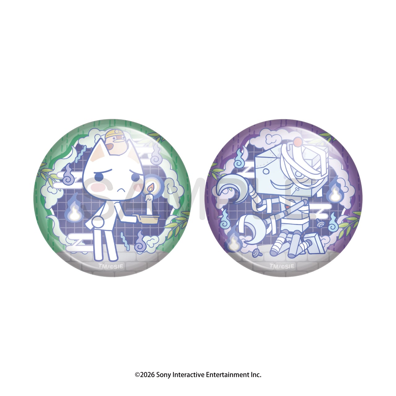 どこでもいっしょ おばけといっしょ 缶バッジセット <クロ&ジュン