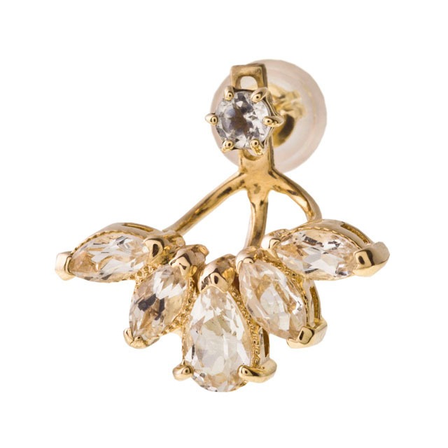K10 Bloom Topaz Ear Jacket 10金ブルームトパーズイヤージャケットピアス（片耳用）ELE0007G   jewelry