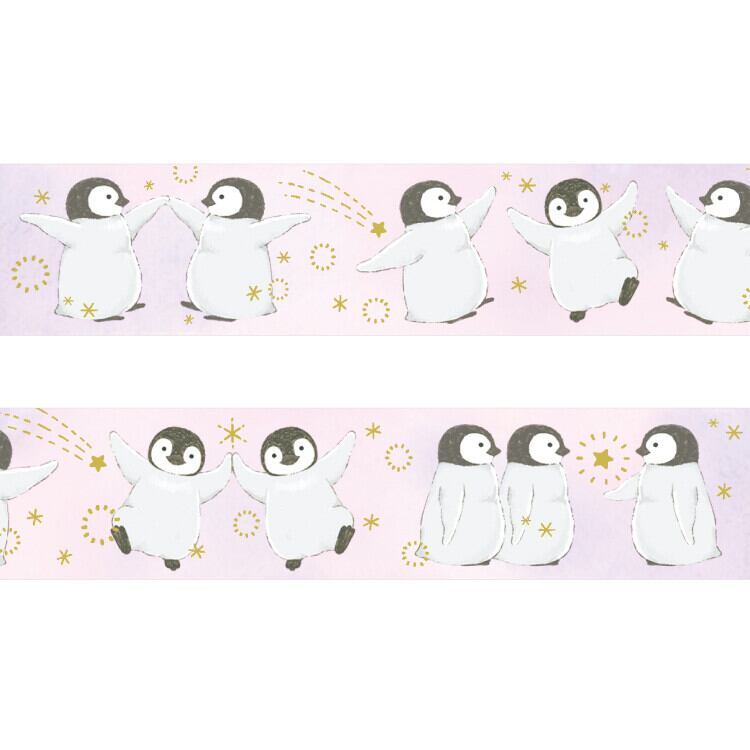 MILINA×パピアプラッツ 金箔 LOVE Baby Penguin 20mmマステ PA02