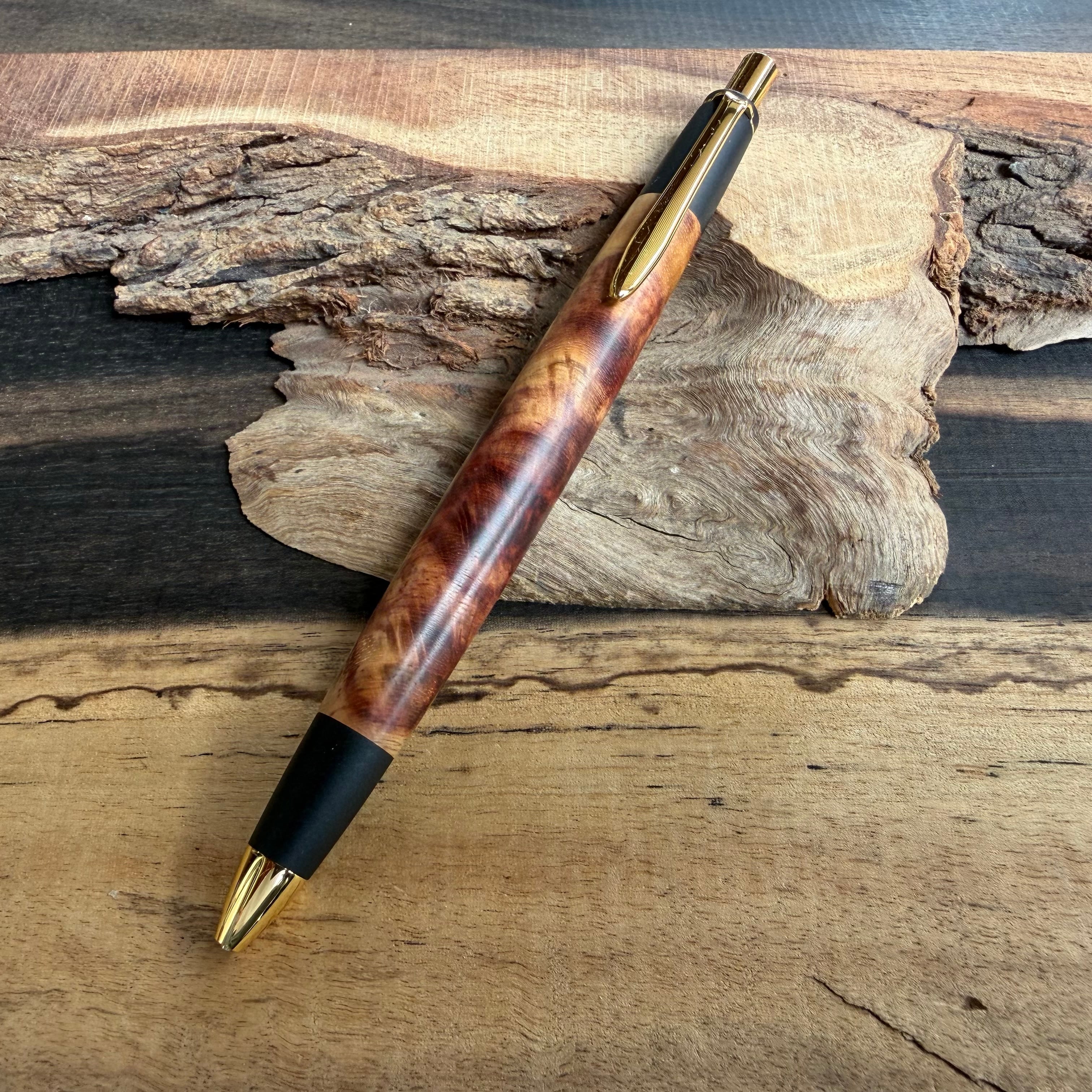 ボナンペン ボナン ボールペン 本花梨鯖杢 特上 木軸 真鍮金具 096 本花梨鯖杢 現品 | 『ボナン』 -木軸ペンの店-