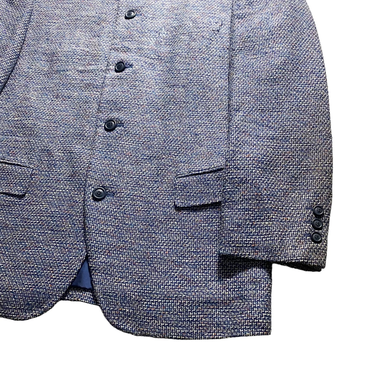 ISSEY MIYAKE no collar tweed jacket
