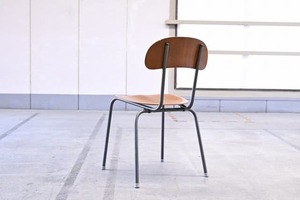 北欧ビンテージ スクールチェアb 椅子 スチールフレーム レトロ ノスタルジック アンティーク オシャレ 店舗 学習机 子供部屋【中古家具/中古インテリア/USED家具ユーズド家具/リサイクル】